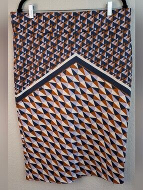 Eloquii Stretch Neoprene Pencil Skirt Size 16 Adjustable Zipper Slit In Back